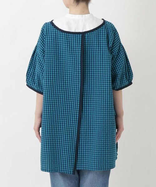212 KITCHEN STORE / トゥーワントゥーキッチン ストア インテリア・生活雑貨・ホビー・ステーショナリー | ギンガムサッカー半袖かっぽう着 BL | 詳細3