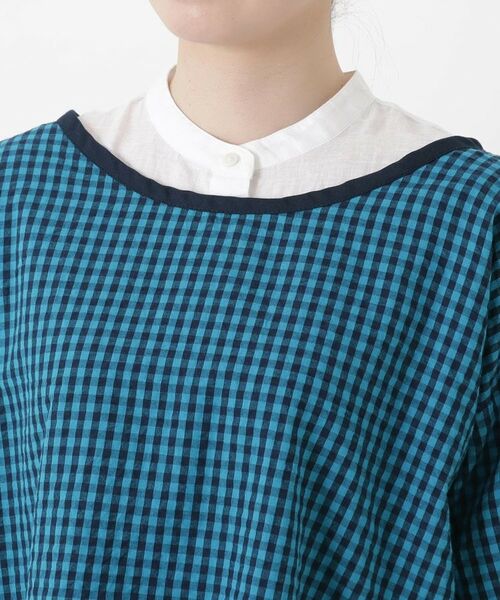 212 KITCHEN STORE / トゥーワントゥーキッチン ストア インテリア・生活雑貨・ホビー・ステーショナリー | ギンガムサッカー半袖かっぽう着 BL | 詳細4