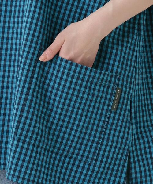 212 KITCHEN STORE / トゥーワントゥーキッチン ストア インテリア・生活雑貨・ホビー・ステーショナリー | ギンガムサッカー半袖かっぽう着 BL | 詳細6