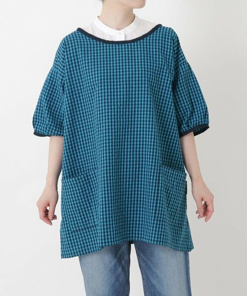 212 KITCHEN STORE / トゥーワントゥーキッチン ストア インテリア・生活雑貨・ホビー・ステーショナリー | ギンガムサッカー半袖かっぽう着 BL（その他）
