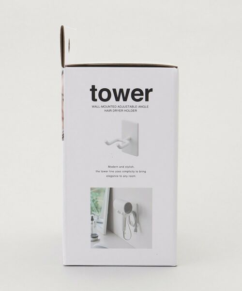 212 KITCHEN STORE / トゥーワントゥーキッチン ストア キッチンツール | 角度調節ドライヤーホルダー 石こうボード壁対応 WH 山崎実業 ＜tower  タワー＞ | 詳細8