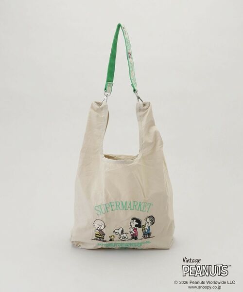 212 KITCHEN STORE / トゥーワントゥーキッチン ストア バッグ | PEANUTS ストラップ付きショッパーバッグ BEIGE | 詳細1