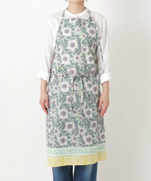 212 KITCHEN STORE / トゥーワントゥーキッチン ストア インテリア・生活雑貨・ホビー・ステーショナリー | カヴィタブロックプリントエプロン GR | 詳細1