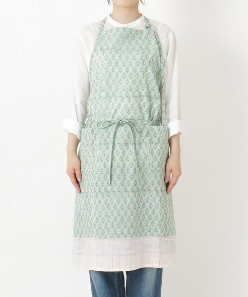 212 KITCHEN STORE / トゥーワントゥーキッチン ストア インテリア・生活雑貨・ホビー・ステーショナリー | アナヤブロックプリントエプロン GR | 詳細1