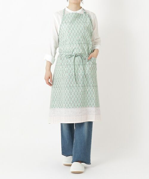 212 KITCHEN STORE / トゥーワントゥーキッチン ストア インテリア・生活雑貨・ホビー・ステーショナリー | アナヤブロックプリントエプロン GR | 詳細11