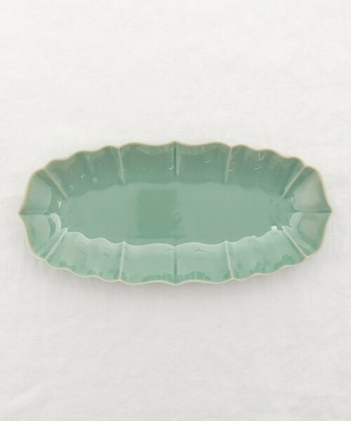 212 KITCHEN STORE / トゥーワントゥーキッチン ストア 食器 | シュー オーバル細長皿 グリーン | 詳細3