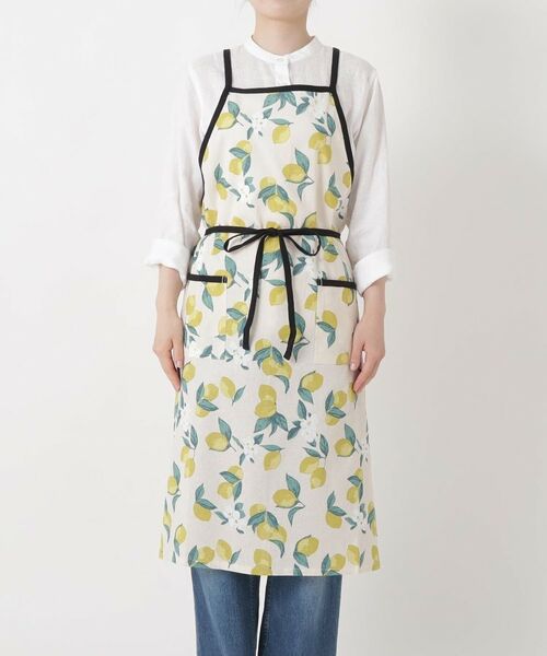 212 KITCHEN STORE / トゥーワントゥーキッチン ストア インテリア・生活雑貨・ホビー・ステーショナリー | レモンフラワー ロングエプロン NT | 詳細1