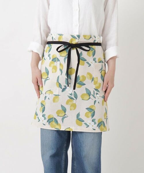212 KITCHEN STORE / トゥーワントゥーキッチン ストア インテリア・生活雑貨・ホビー・ステーショナリー | レモンフラワー ギャルソンエプロン NT | 詳細1