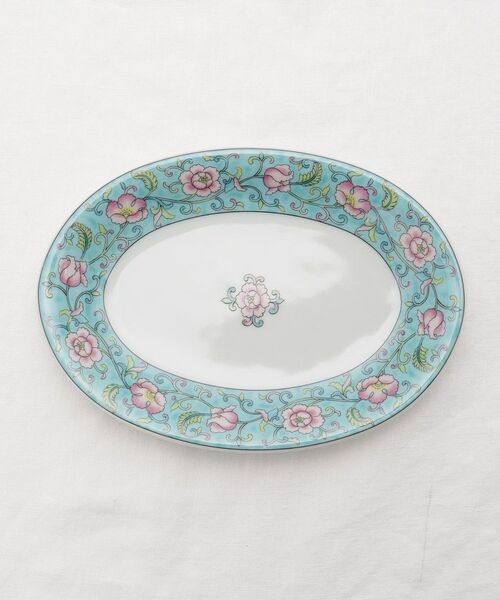 212 KITCHEN STORE / トゥーワントゥーキッチン ストア 食器 | 緑彩牡丹 楕円皿 | 詳細3