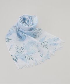 212 KITCHEN STORE / トゥーワントゥーキッチン ストア マフラー・ショール・スヌード・ストール | チクチクしない麻ストールミモザのブーケ 50 ブルー