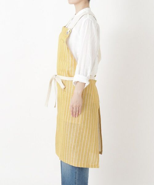 212 KITCHEN STORE / トゥーワントゥーキッチン ストア インテリア・生活雑貨・ホビー・ステーショナリー | 綿麻 ストライプ エプロン YE | 詳細2