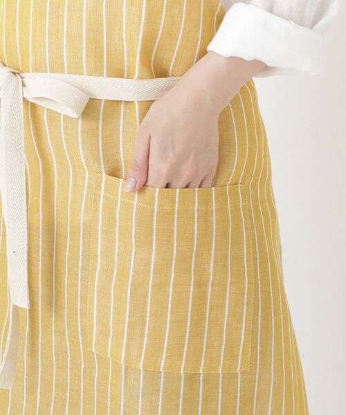 212 KITCHEN STORE / トゥーワントゥーキッチン ストア インテリア・生活雑貨・ホビー・ステーショナリー | 綿麻 ストライプ エプロン YE | 詳細7