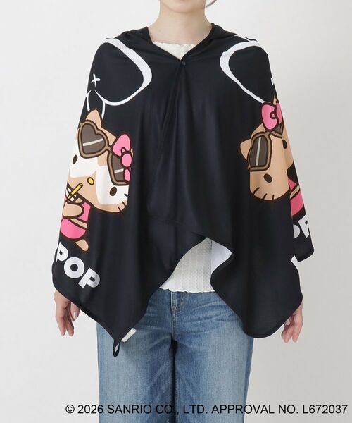 212 KITCHEN STORE / トゥーワントゥーキッチン ストア その他 | 日焼けハローキティ 冷感タオルポンチョ LEOPARD BK | 詳細1