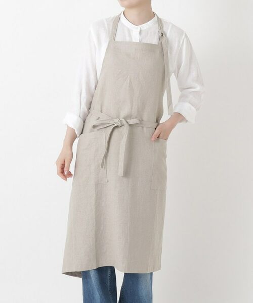 212 KITCHEN STORE / トゥーワントゥーキッチン ストア インテリア・生活雑貨・ホビー・ステーショナリー | リネンのネックエプロン フリー キナリ ＜LINEN&BASIC リネンアンドベーシック＞（その他）