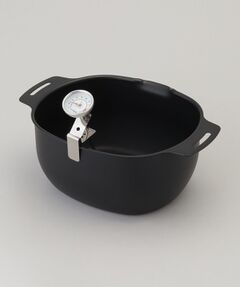 212 KITCHEN STORE / トゥーワントゥーキッチン ストア キッチンツール | 燕三 IH対応鉄楕円揚げ鍋20×17cm 温度計付