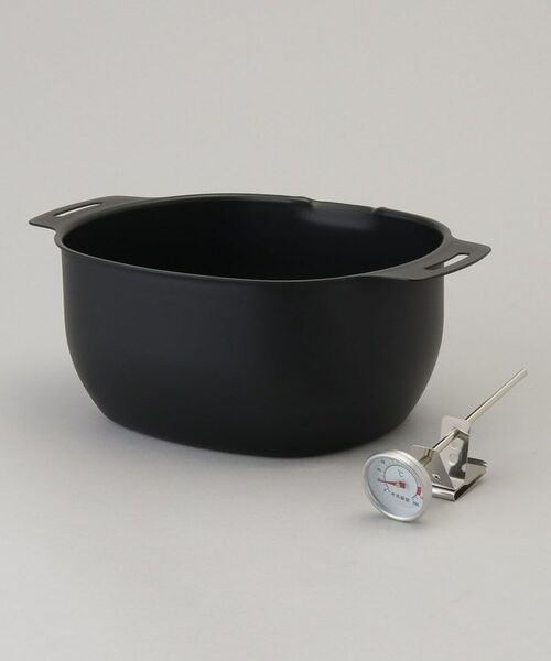 212 KITCHEN STORE / トゥーワントゥーキッチン ストア キッチンツール | 燕三 IH対応鉄楕円揚げ鍋20×17cm 温度計付 | 詳細2