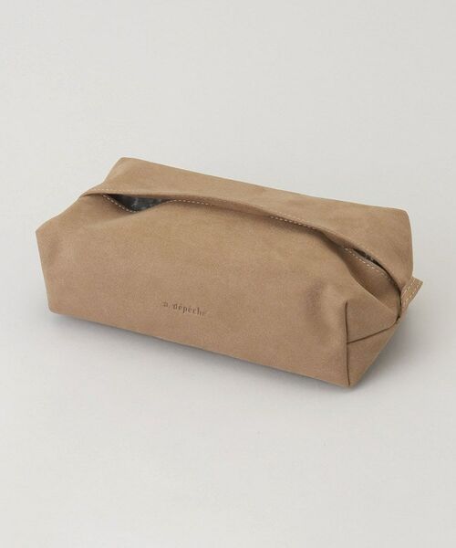 212 KITCHEN STORE / トゥーワントゥーキッチン ストア バッグ | a.depeche アデペシュ フェルメ ティッシュカバー スエード ミルクチョコレート（その他）