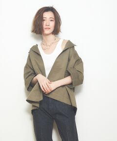 36Quatre-Neuf / カトルナフ ブルゾン | コットンリネンハーフスリーブブルゾン