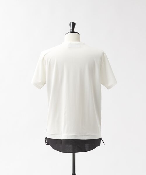 5351POUR LES HOMMES / 5351プール・オム Tシャツ | ブロックサイドギャザー 半袖 Tシャツ | 詳細4