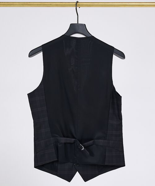 5351POUR LES HOMMES / 5351プール・オム ベスト | ブラックチェックジレ | 詳細2