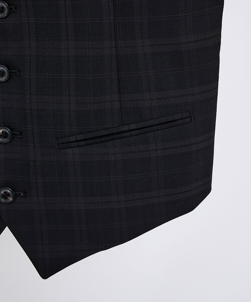 5351POUR LES HOMMES / 5351プール・オム ベスト | ブラックチェックジレ | 詳細4