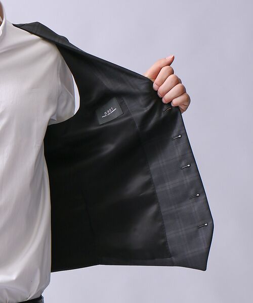 5351POUR LES HOMMES / 5351プール・オム ベスト | ブラックチェックジレ | 詳細9