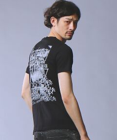 グラフィックバックプリントクルーネックTシャツ