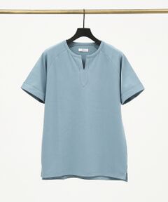 【BLANC】スラッシュ ラグラン 半袖 Tシャツ
