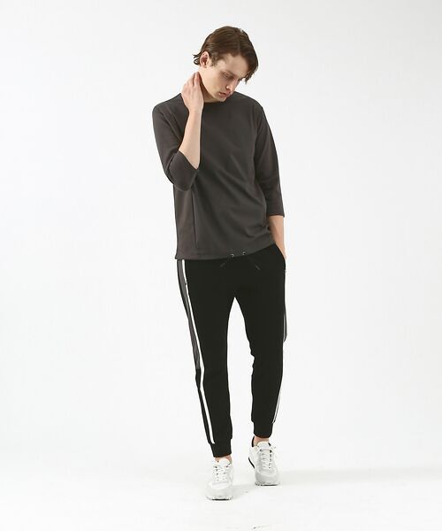 5351POUR LES HOMMES / 5351プール・オム Tシャツ | フロント切り替え七分袖 | 詳細5