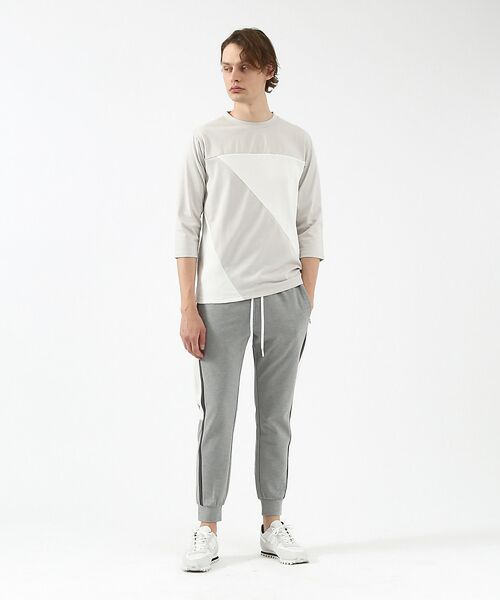 5351POUR LES HOMMES / 5351プール・オム Tシャツ | 異素材スラッシュ七分袖Tシャツ | 詳細4