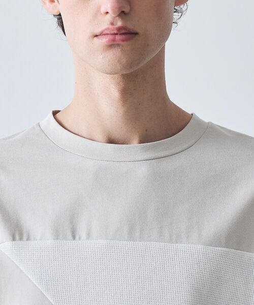5351POUR LES HOMMES / 5351プール・オム Tシャツ | 異素材スラッシュ七分袖Tシャツ | 詳細7