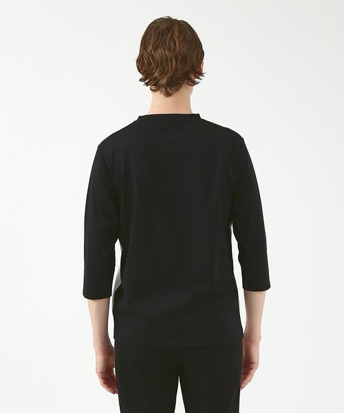 5351POUR LES HOMMES / 5351プール・オム Tシャツ | 異素材スラッシュ七分袖Tシャツ | 詳細8