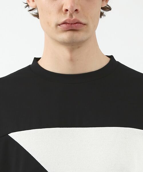 5351POUR LES HOMMES / 5351プール・オム Tシャツ | 異素材スラッシュ七分袖Tシャツ | 詳細9