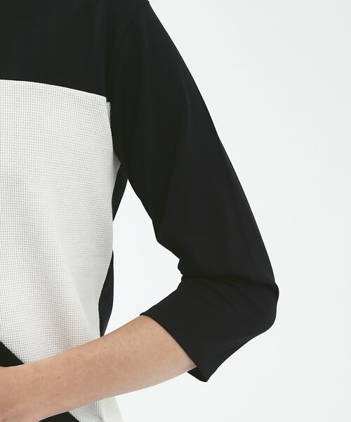 5351POUR LES HOMMES / 5351プール・オム Tシャツ | 異素材スラッシュ七分袖Tシャツ | 詳細10