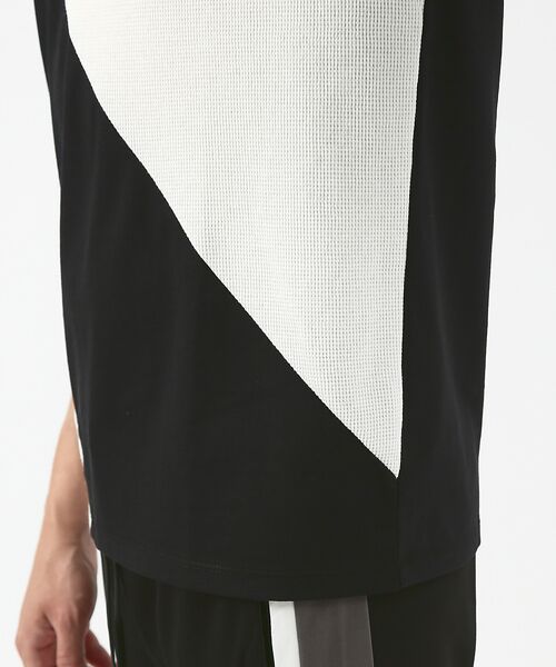 5351POUR LES HOMMES / 5351プール・オム Tシャツ | 異素材スラッシュ七分袖Tシャツ | 詳細12