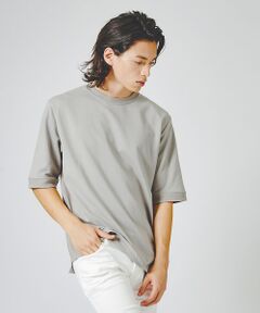 リブコンビネーション ビッグシルエット Tシャツ