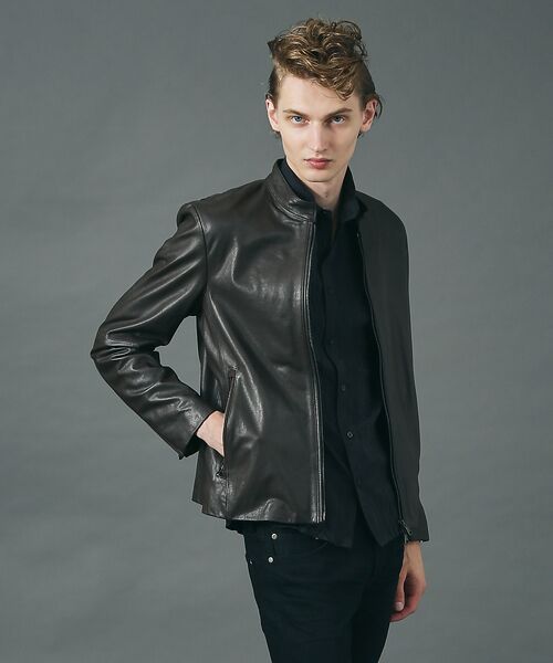 23A/W】シングル レザージャケット (レザーブルゾン・ジャケット