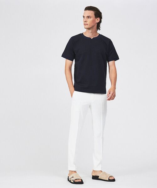 5351POUR LES HOMMES / 5351プール・オム Tシャツ | 異素材スリットカラー 半袖Tシャツ | 詳細3