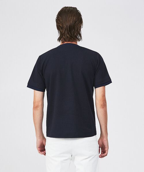 5351POUR LES HOMMES / 5351プール・オム Tシャツ | 異素材スリットカラー 半袖Tシャツ | 詳細5