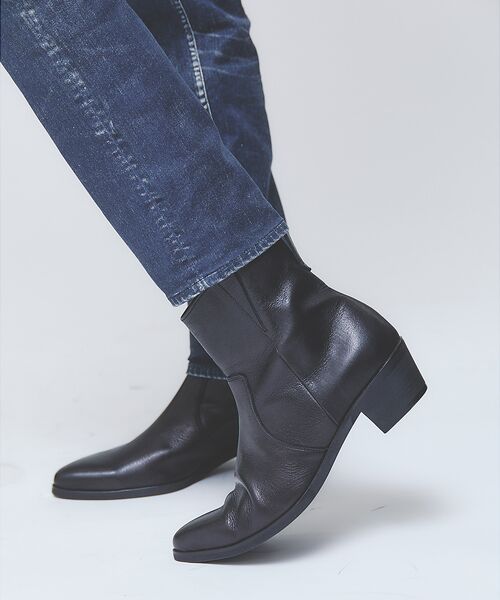 5351POUR LES HOMMES / 5351プール・オム ブーツ(ショート丈) | ハイヒール ポインテッド サイドジップ ブーツ | 詳細17