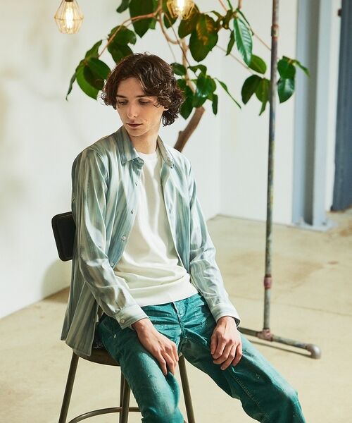 5351POUR LES HOMMES / 5351プール・オム シャツ・ブラウス | ブラッシュ ストライプ ストレッチ 長袖シャツ | 詳細19