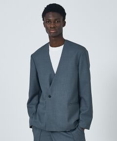 5351POUR LES HOMMES / 5351プール・オム ノーカラージャケット | 【セットアップ対応】セミダブル ノーカラー ジャケット