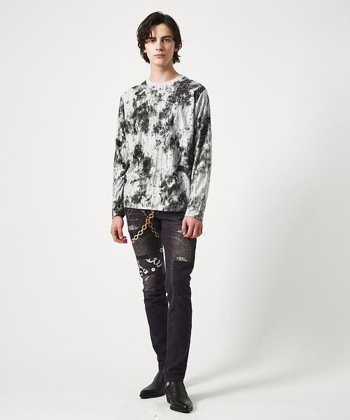 5351POUR LES HOMMES / 5351プール・オム Tシャツ | 【25S/S】ダメージ ジャガード 長袖 Tシャツ | 詳細4