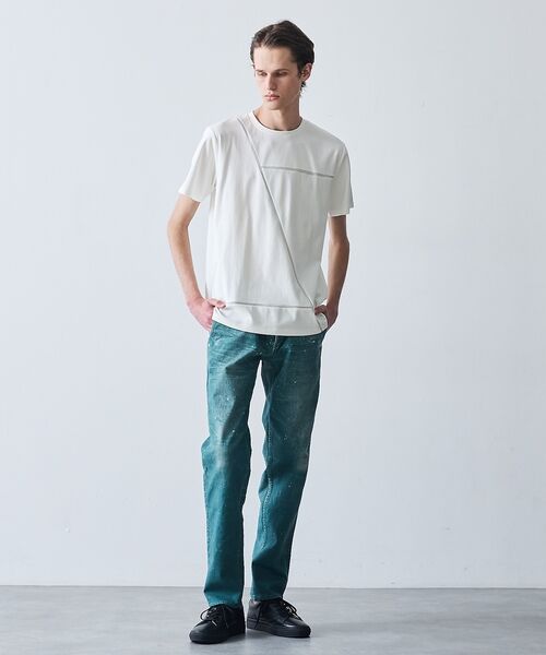 5351POUR LES HOMMES / 5351プール・オム デニムパンツ | プリント テーパード デニム パンツ / オリジナルバンダナ付き | 詳細26