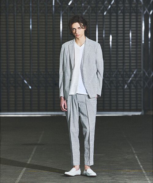 5351POUR LES HOMMES / 5351プール・オム Tシャツ | パッチワーク  PUレザー Vネック 半袖 Tシャツ | 詳細4