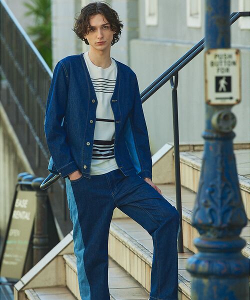 5351POUR LES HOMMES / 5351プール・オム Tシャツ | 【定番人気】セーターマシーン ボーダー クルーネック ニット Tシャツ | 詳細3