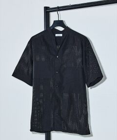 5351POUR LES HOMMES / 5351プール・オム シャツ・ブラウス | 【25S/S】パッチワーク メッシュ 半袖シャツ