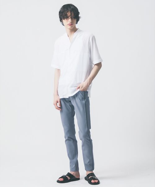 5351POUR LES HOMMES / 5351プール・オム シャツ・ブラウス | 【25S/S】パッチワーク メッシュ 半袖シャツ | 詳細1