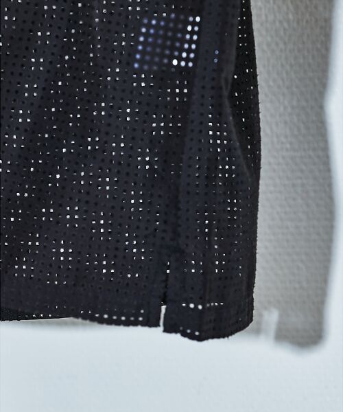 5351POUR LES HOMMES / 5351プール・オム シャツ・ブラウス | 【25S/S】パッチワーク メッシュ 半袖シャツ | 詳細11