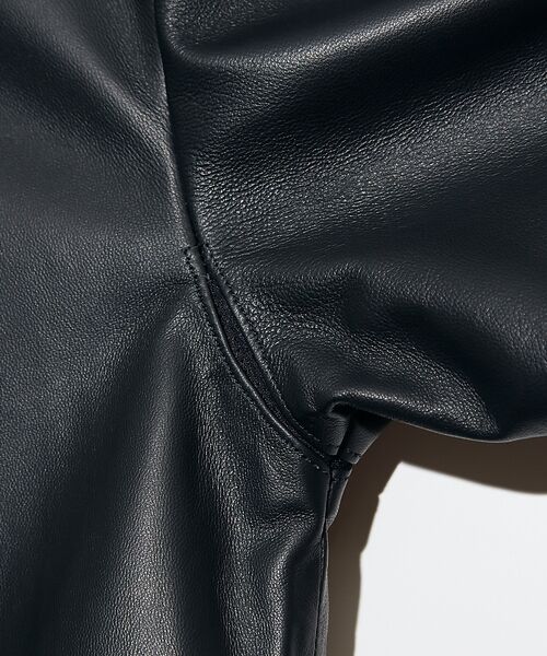 セットアップ対応】レザー ジップ 半袖Tシャツ （Tシャツ）｜5351POUR